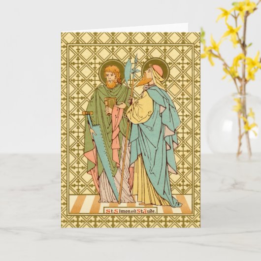 SS. Simon en Jude Thaddeus (RLS16) Blanco groet Kaart (Gele Bloem)