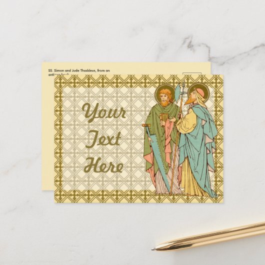 SS. Simon & Jude Thaddeus (RLS 16) Briefkaart (Voorkant / Achterkant in situ)