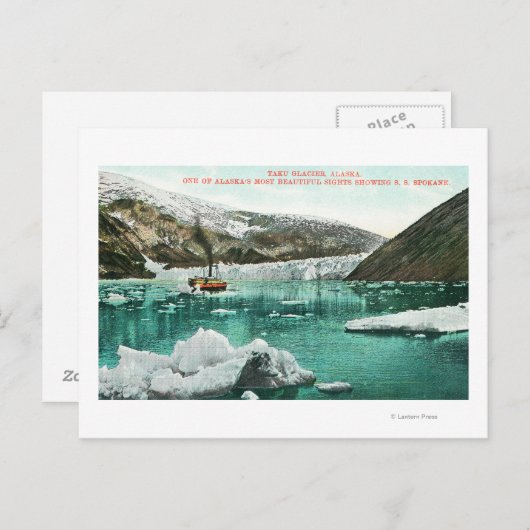 SS Spokane Steamer Passend door Glacier Briefkaart (Voorkant / Achterkant)