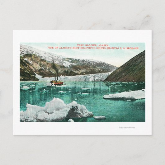 SS Spokane Steamer Passend door Glacier Briefkaart (Voorkant)
