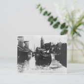 SS Thomas verlaat Wigan Pier Briefkaart (Staand voorkant)