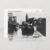 SS Thomas verlaat Wigan Pier Briefkaart (Voorkant / Achterkant)