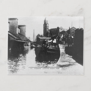 SS Thomas verlaat Wigan Pier Briefkaart