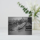 SS Verenigde Staten bij Pier in New York City Briefkaart (Staand voorkant)