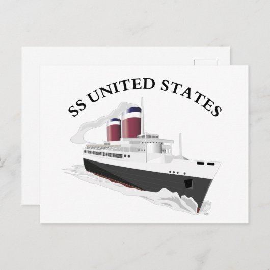 SS Verenigde Staten Briefkaart (Voorkant / Achterkant)