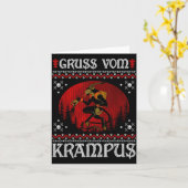 Ss Vom Krampus Christmas Evil Xmas Horror Ugly Swe Kaart (Gele Bloem)