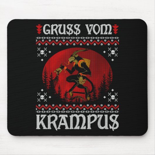 Ss Vom Krampus Christmas Evil Xmas Horror Ugly Swe Muismat (Voorkant)