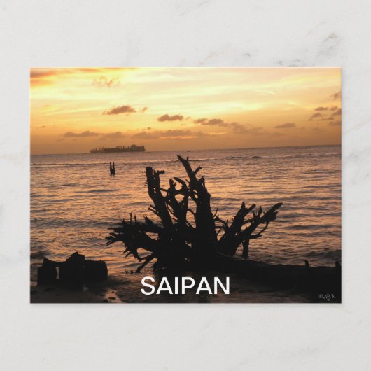 SSAIPAN SUNSET BRIEFKAART (Voorkant)