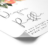 SSAVANNAH Baby shower voor kleine perziken Poster (Hoek)