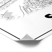 SSC Napoli Stadion Kaart Ontwerp Poster (Hoek)