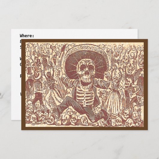 Sschedel van Oaxaca, La Calavera Oaxaqueña Kaart (Voorkant / Achterkant)