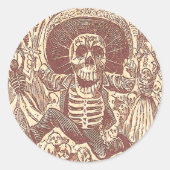 Sschedel van Oaxaca, La Calavera Oaxaqueña Ronde Sticker (Voorkant)