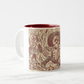 Sschedel van Oaxaca, La Calavera Oaxaqueña Tweekleurige Koffiemok (Voorkant links)