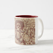 Sschedel van Oaxaca, La Calavera Oaxaqueña Tweekleurige Koffiemok (Voorkant rechts)