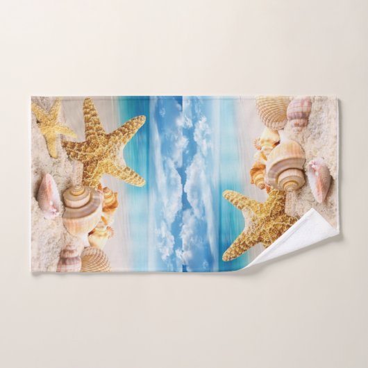 Sseashells Bathroom Towel Set Bad Handdoek (Handdoek)