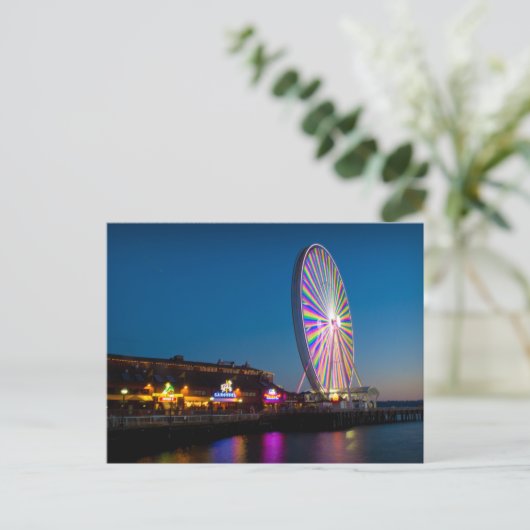 Sseattle Great Wheel Briefkaart (Staand voorkant)