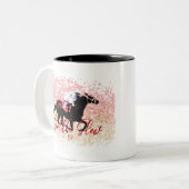 Sseattle Slew 1977 Champion Triple Crown Winner Tweekleurige Koffiemok (Voorkant links)