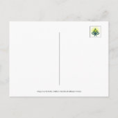 Ssensuele rode bloem met dauw briefkaart (Achterkant)