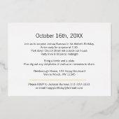 Ssh.. Verrassend 30th Birthday party Gold zwart Folie Uitnodiging (Achterkant)