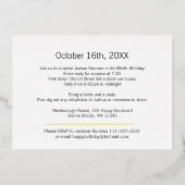 Ssh.. Verrassend 60th Birthday party Gold zwart Folie Uitnodiging (Achterkant)