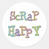 Sshit Happy Ronde Sticker (Voorkant)