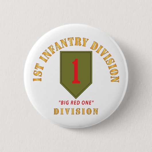 SSI - 1e Infanteriedivisie - Big Red One Ronde Button 5,7 Cm (Voorkant)