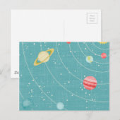 SSP CARTOON KINDER SOLAR SYSTEEMPAPIERPLANTEN STAR BRIEFKAART (Voorkant / Achterkant)