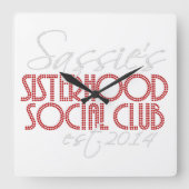 SSSC WALL CLOCK VIERKANTE KLOK (Voorkant)