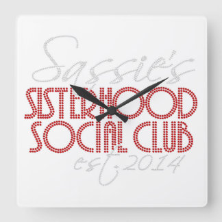 SSSC WALL CLOCK VIERKANTE KLOK