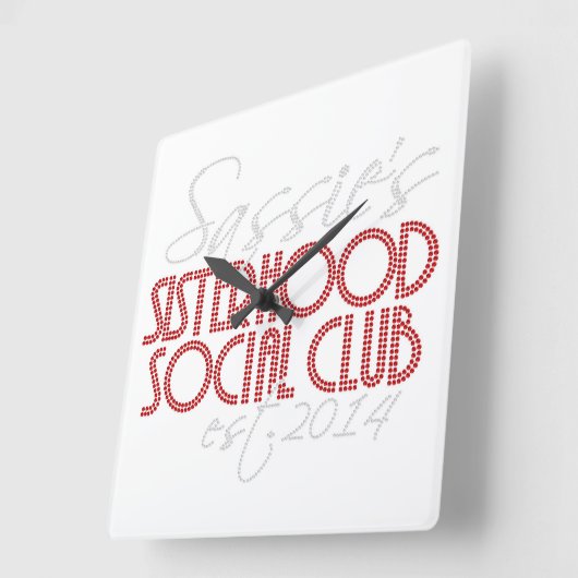 SSSC WALL CLOCK VIERKANTE KLOK (Hoek)