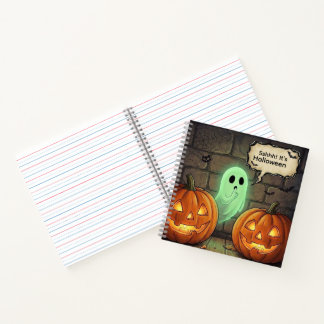 Ssshh het is ! Halloween T-shirt voor mannen Notitieboek