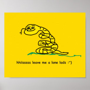 Sssss Laat Me Met Rust Jongens Gadsden Parodie Poster