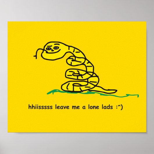 Sssss Laat Me Met Rust Jongens Gadsden Parodie Poster (Voorkant)