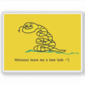 Sssss Laat Me Met Rust Jongens Gadsden Parodie Sticker (Voorkant)