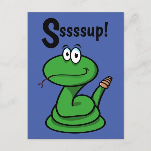 Sssssup! Slang Briefkaart (Voorkant)