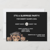 Sssst Verjaardagsfeest Uitnodiging | Uil & Aap (Achterkant)