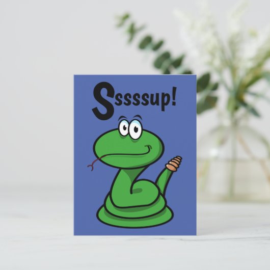 Ssssup! Snake Briefkaart (Staand voorkant)