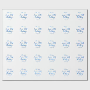 ssst het is een 30e verjaardag naam datum blauwe e cadeaupapier