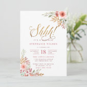 Ssst! Het is een verrassing | Modern Script Verjaa Kaart (Staand voorkant)