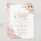 Ssst! Het is een verrassing | Modern Script Verjaa Kaart (Voorkant / Achterkant)