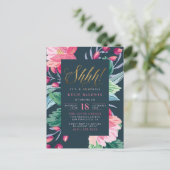 Ssst! Het is een verrassing! Schattigee Bloemen Ve Uitnodiging Briefkaart (Staand voorkant)