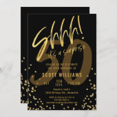 Ssst! Het is een verrassingsfeest voor de zwarte v Kaart (Voorkant / Achterkant)