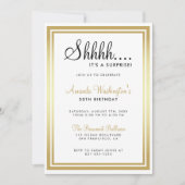 Ssst... Het is geen verrassing! Elegante gouden ve Kaart (Voorkant)