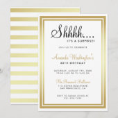 Ssst... Het is geen verrassing! Elegante gouden ve Kaart (Voorkant / Achterkant)