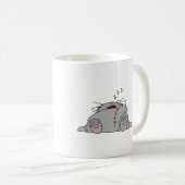 Ssst! Het is te vroeg grappig Lazy Cat Quote Desig Koffiemok (Voorkant rechts)