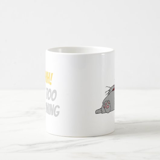 Ssst! Het is te vroeg grappig Lazy Cat Quote Desig Koffiemok (Center)