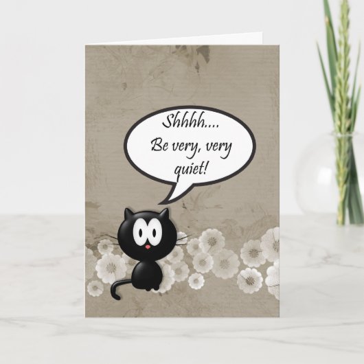 Ssst, wees heel, heel stil! feestuitnodiging (Voorkant)