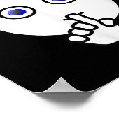 Ssst!! Wees stil, grappig T-shirt Hou je mond alsj Poster (Hoek)