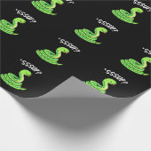 Sssup Funny Hissing Snake Pun Dark BG Cadeaupapier (Hoek)