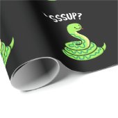 Sssup Funny Hissing Snake Pun Dark BG Cadeaupapier (Rol Hoek)